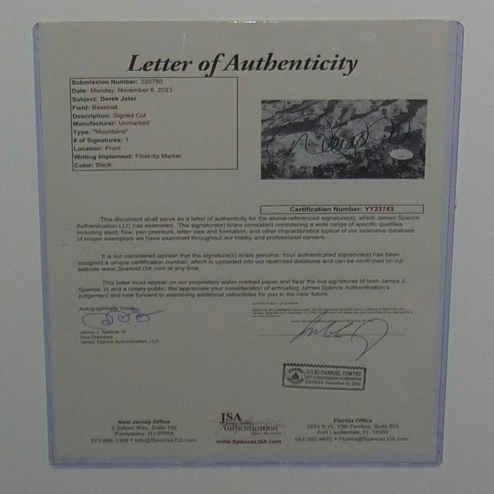 Autographed Derek Jeter Deluxe Framed New York Yankees (RESPECT) Floating Mat 24x24 Poster Piece - Image 3