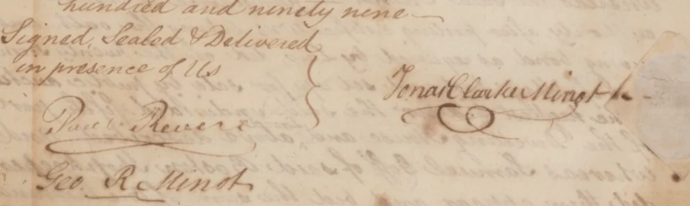 Autographed Paul Revere DS Document Early Boston Real Estate Deed - Image 3