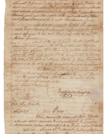 Autographed Paul Revere DS Document Early Boston Real Estate Deed - Image 4